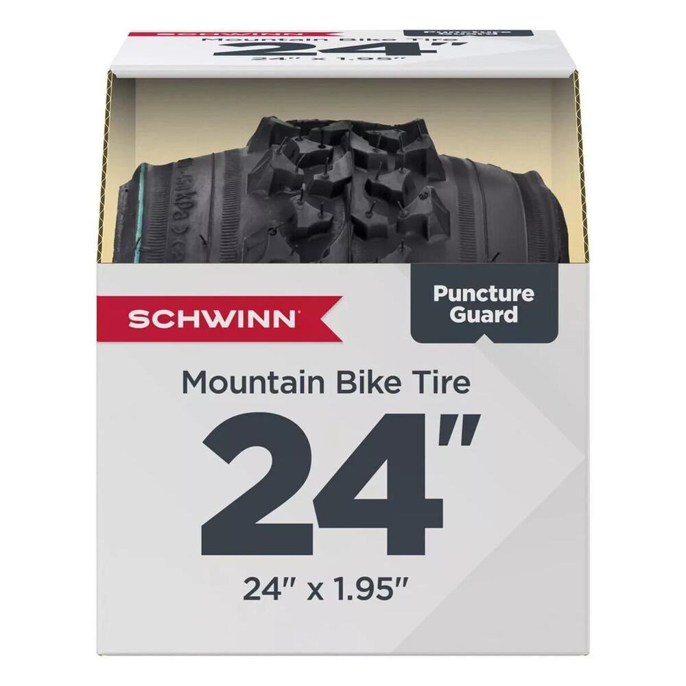 Replacement Bike Tire 24" x 1.95" Mountain Bike Tire Wide & Blocky Knobs Punc...